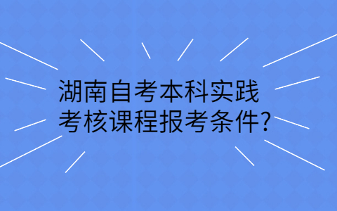 湖南自考本科實(shí)踐考核
